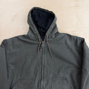 Vintage Walls Workwear Olive Green Hooded Workwear Jacket - 2XL