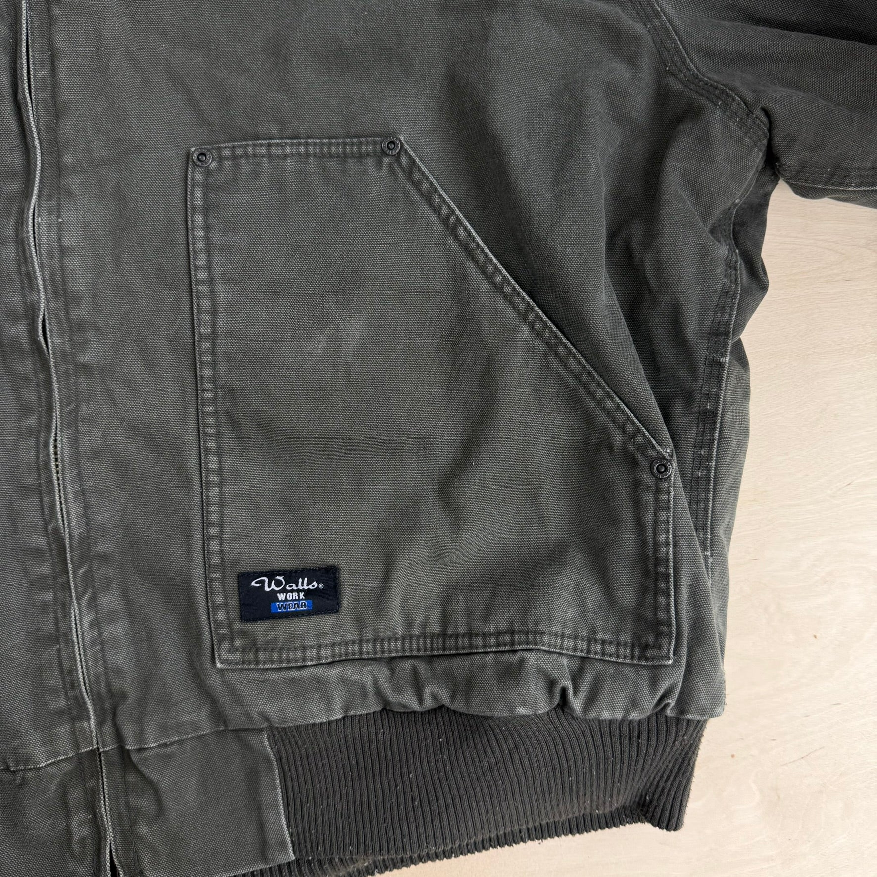Vintage Walls Workwear Olive Green Hooded Workwear Jacket - 2XL