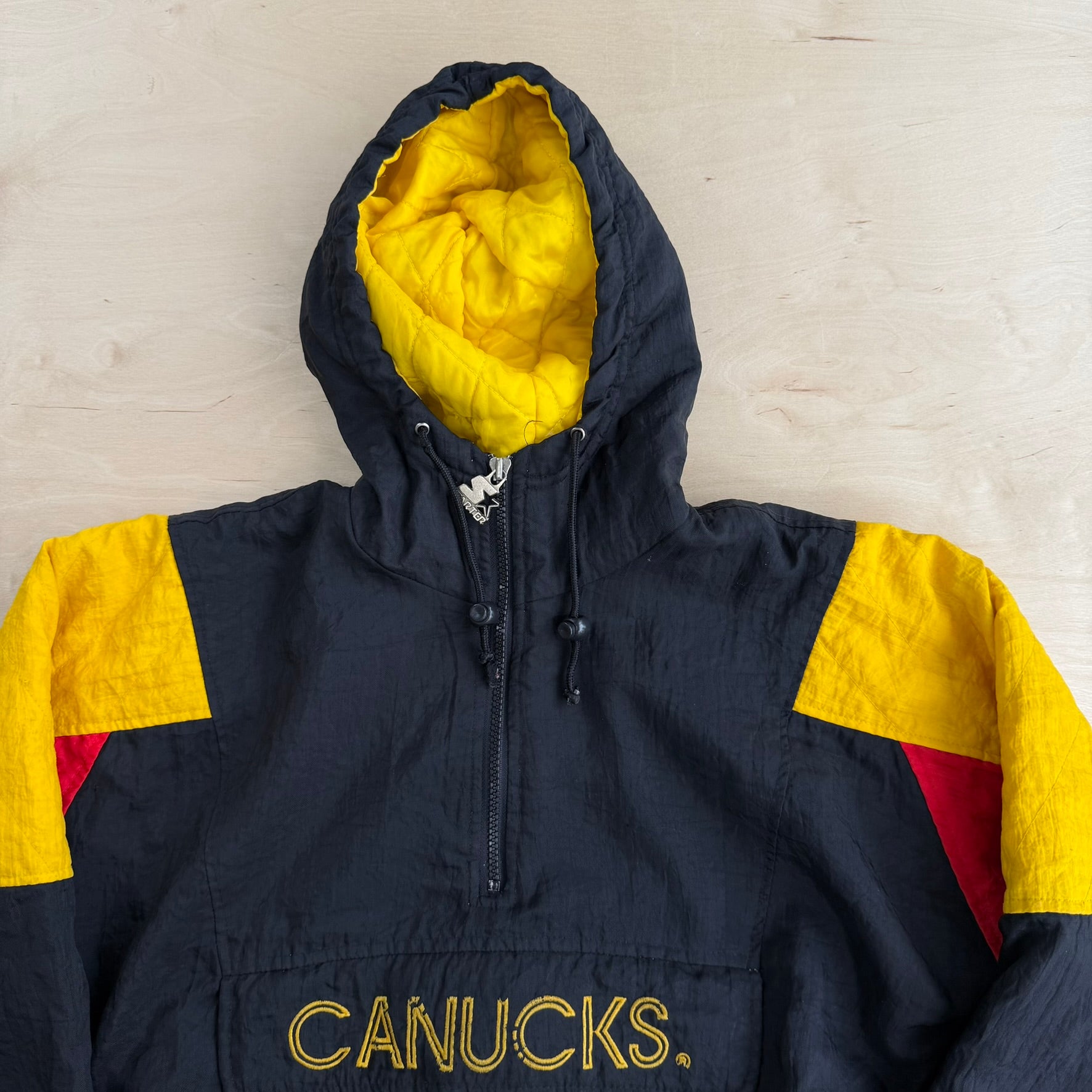 Vintage 90s Vancouver Canucks NHL Starter Pullover Anorak Winter Jacket - M