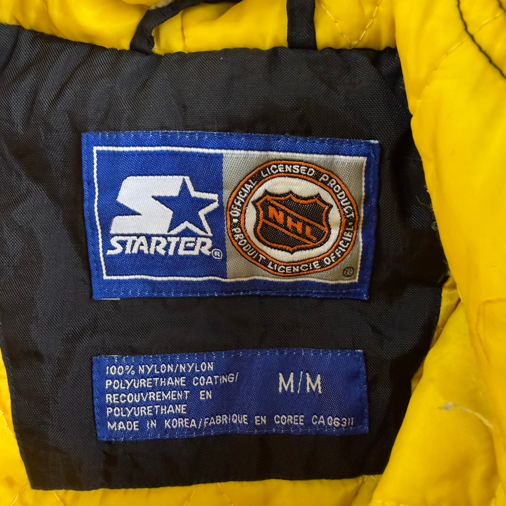 Vintage 90s Vancouver Canucks NHL Starter Pullover Anorak Winter Jacket - M