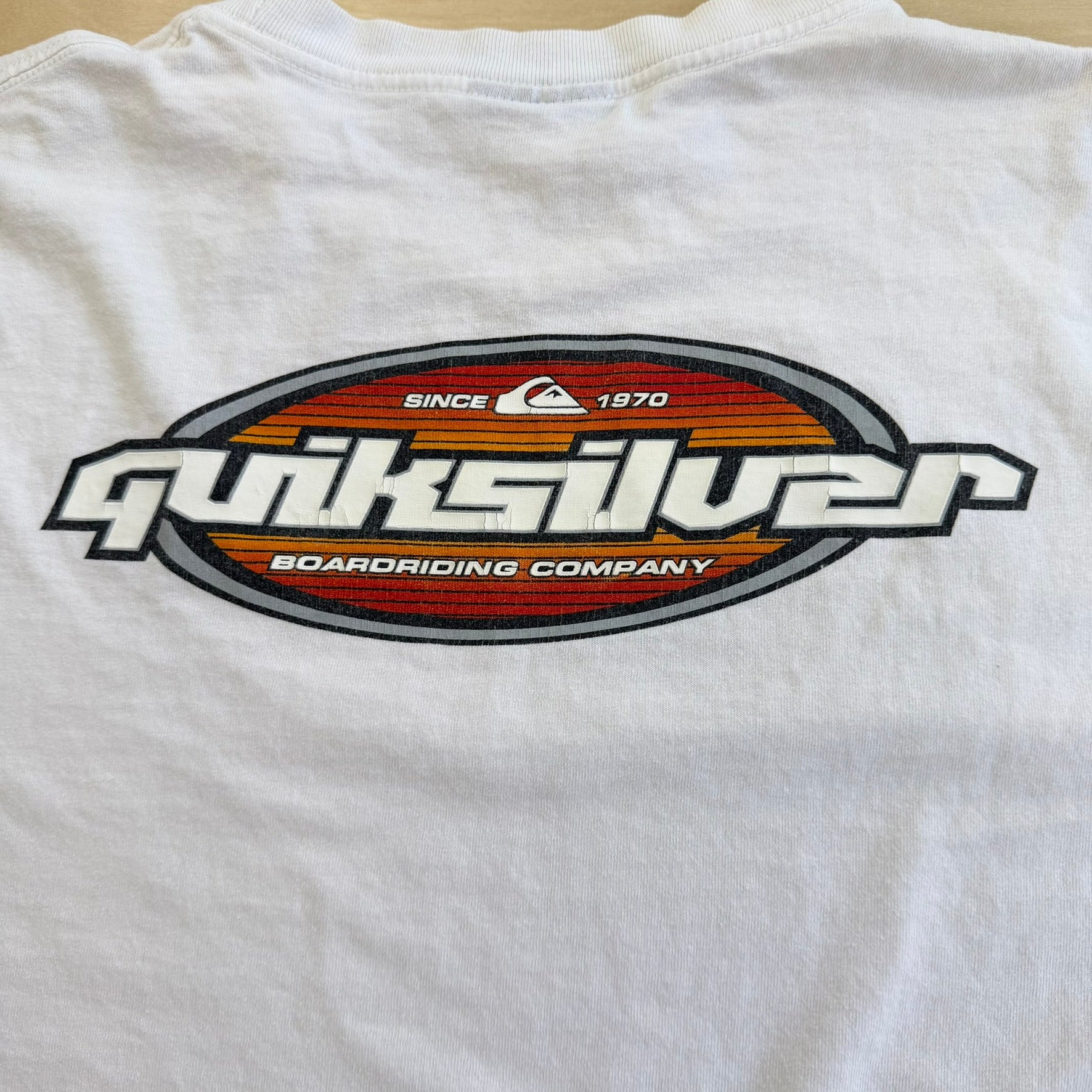 J- Vintage Quicksilver Boarding Company Graphic Long Sleeve Tee - XL