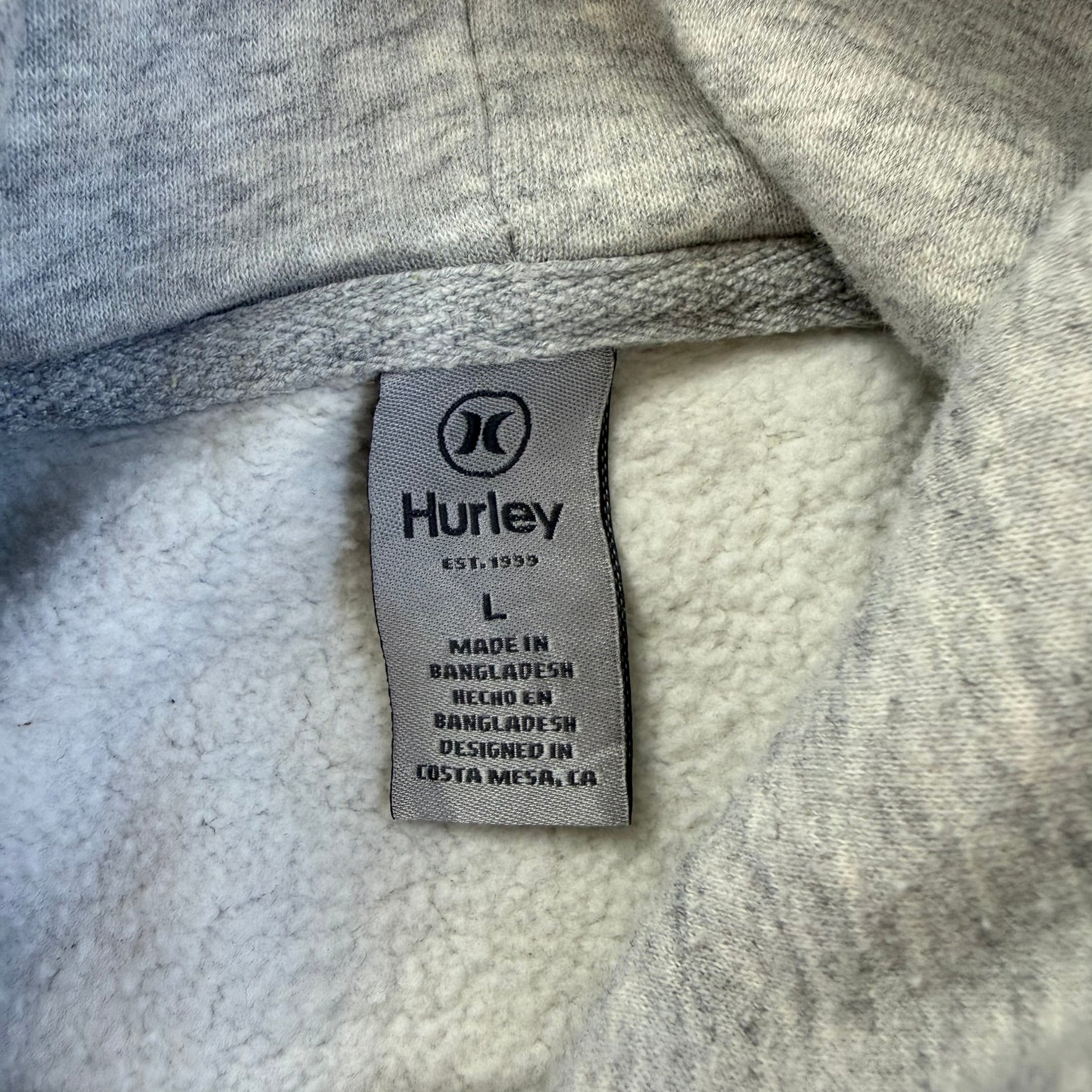 J- Vintage Hurley Trademark Logo & Graphic Hoodie - L
