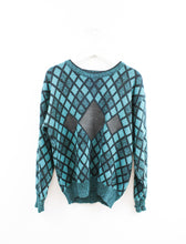 Load image into Gallery viewer, Vintage Campus Mixed Pattern Knit Sweater

