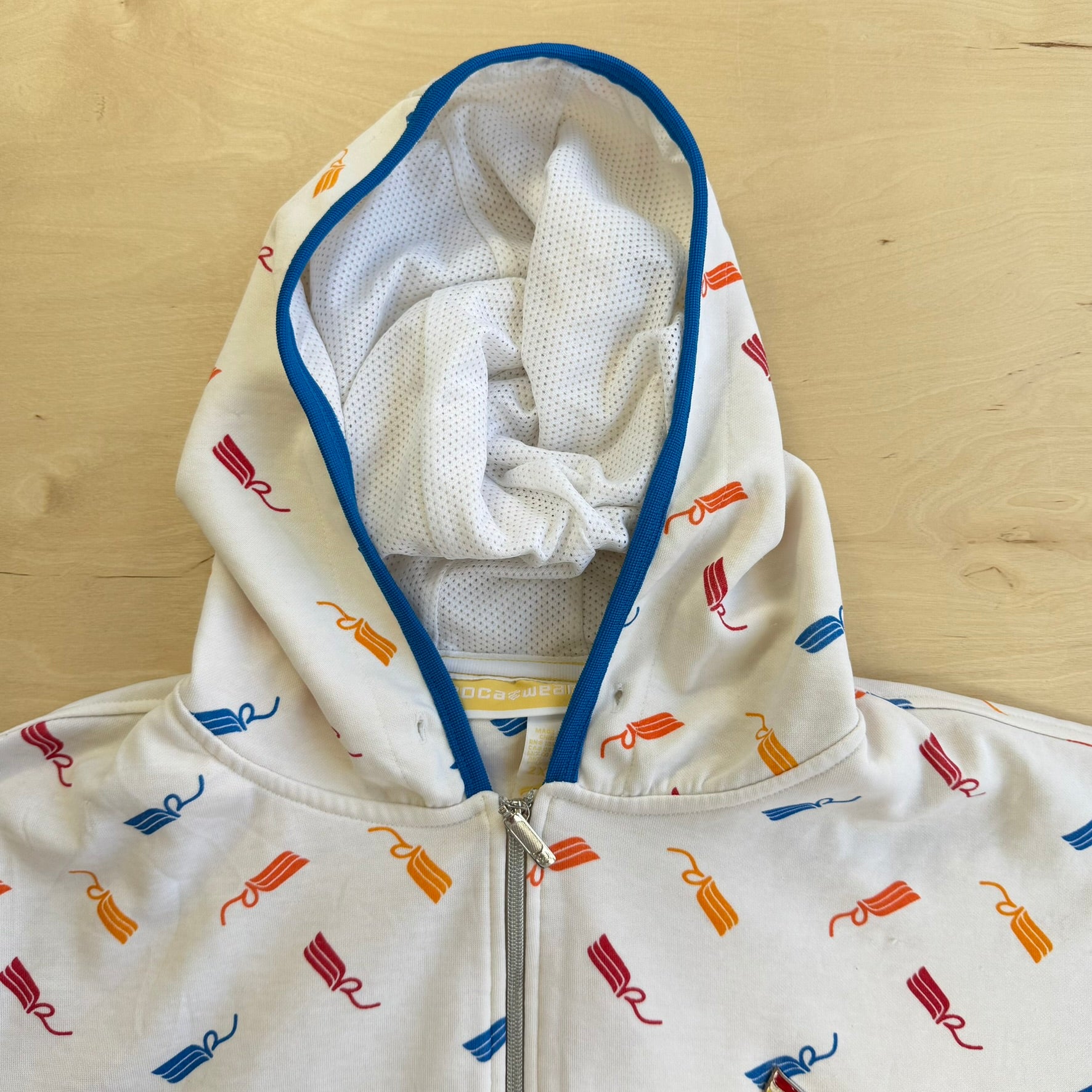J- Vintage Rocawear Logo All Over Print Zip Up Hoodie - 2XL