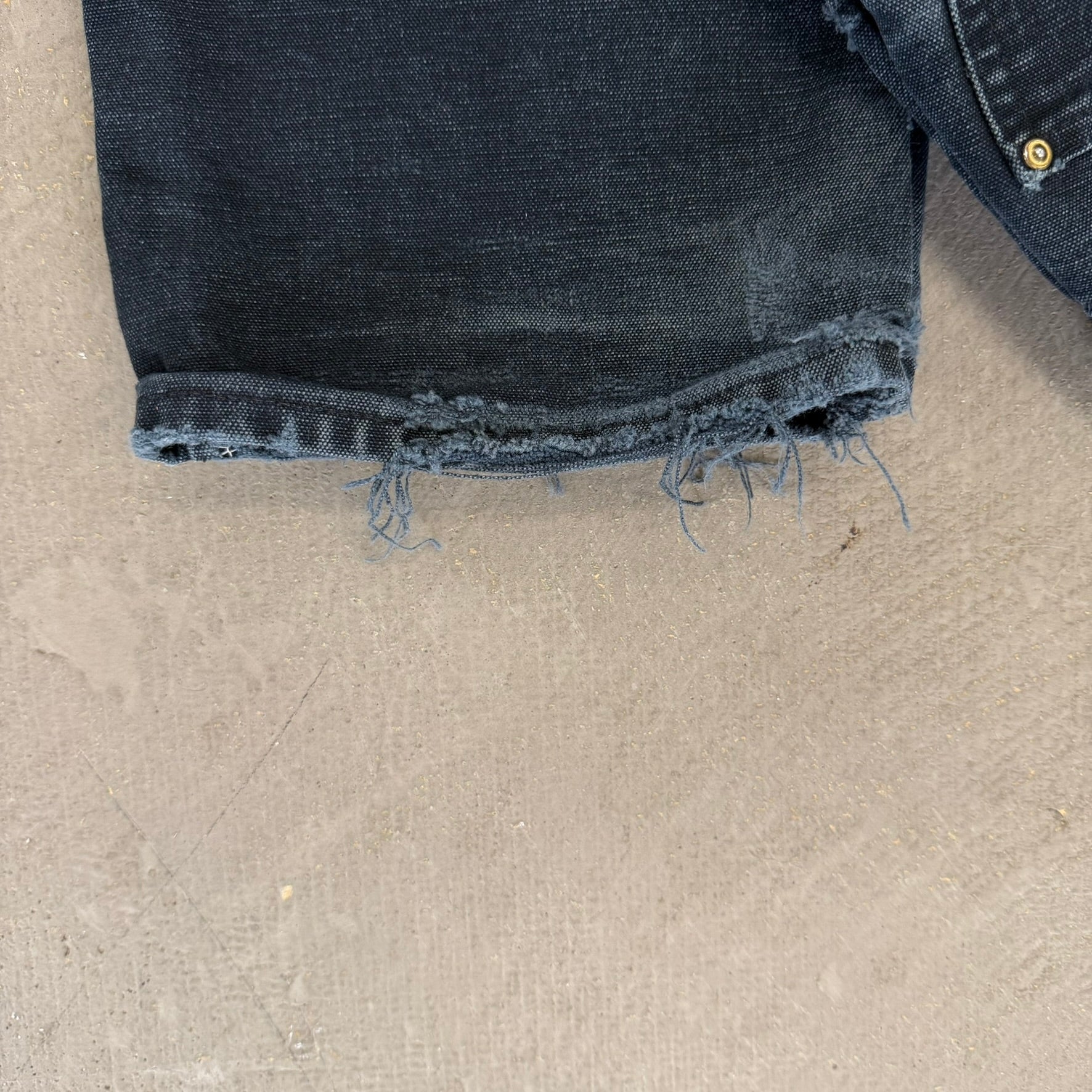 Vintage Carhartt Made In USA Black Double Knee Canvas Workwear Pants - 28x29