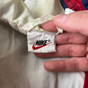 D- Vintage 90s Nike Color Block Zip Up Windbreaker Navy/Red