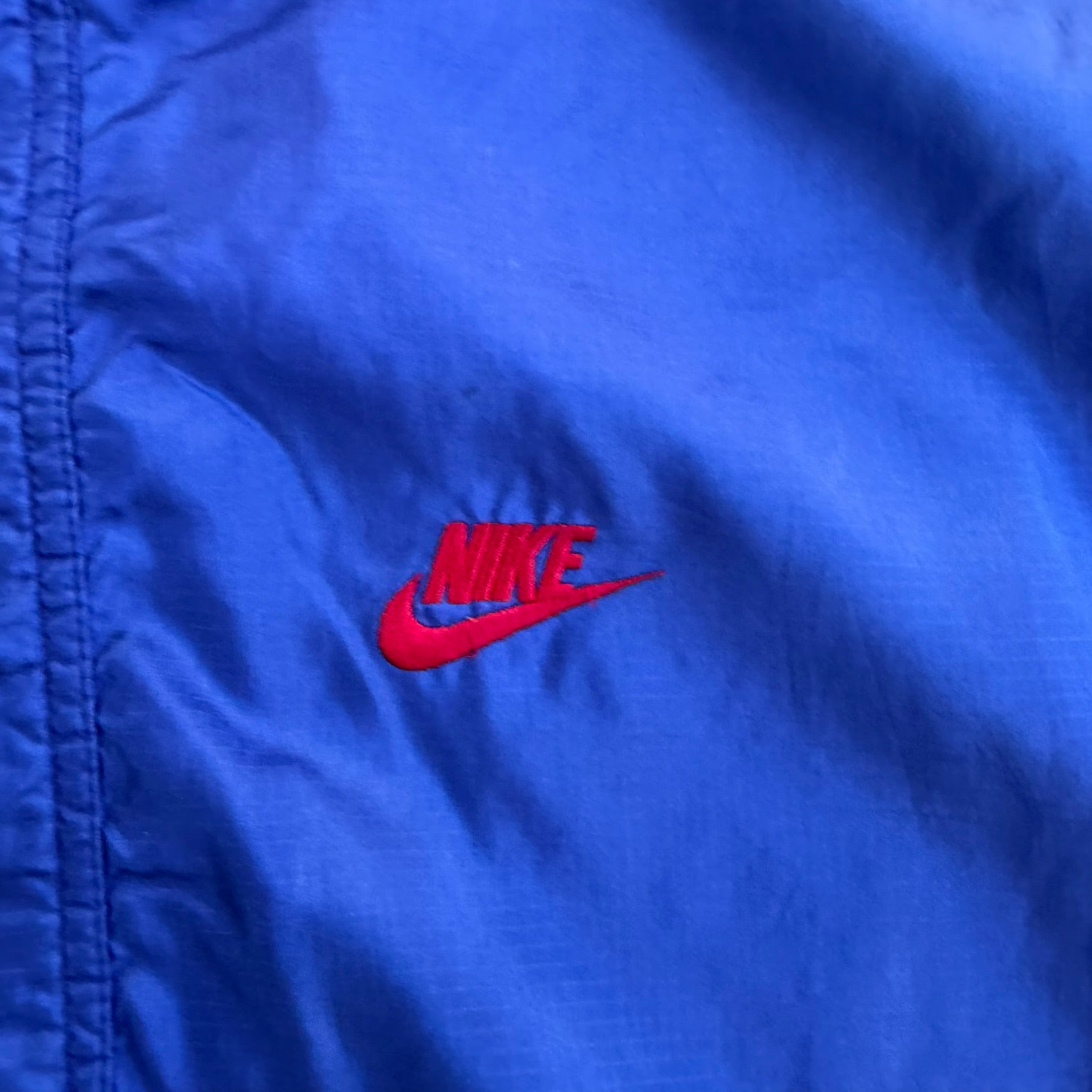 J- Vintage 90s Nike Embroidered Swoosh & Text Pullover Anorak Lightweight Jacket - XL