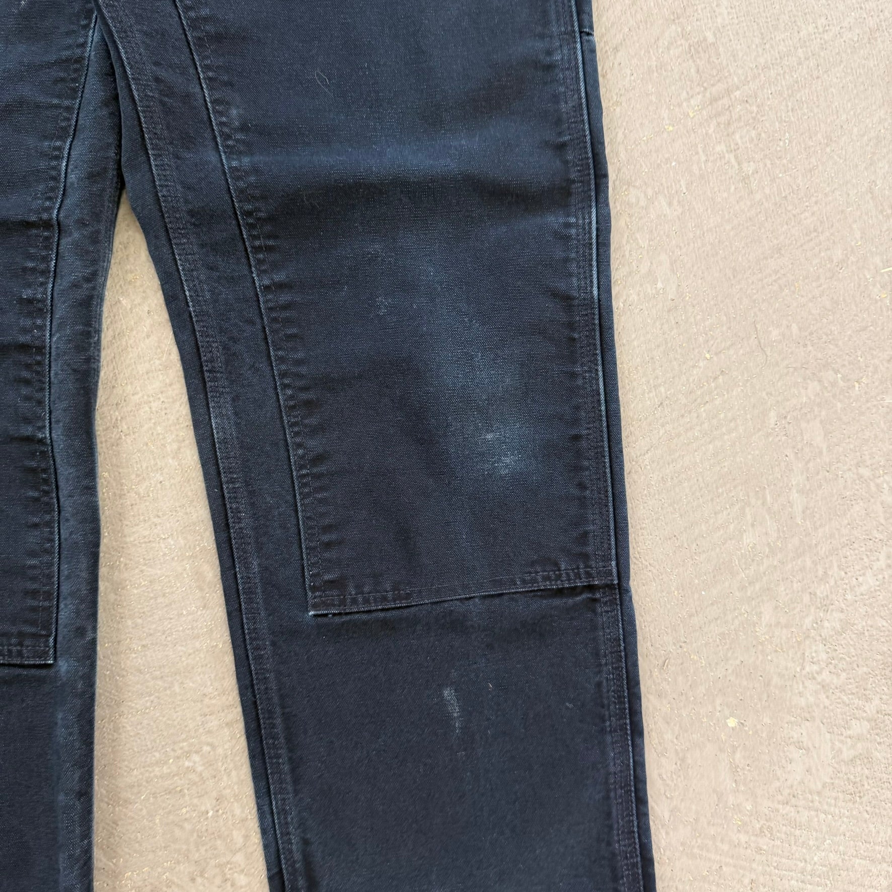 Vintage Carhartt Made In USA Black Double Knee Canvas Workwear Pants - 34x32