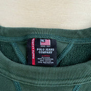 Vintage 90s Polo Jeans RL Embroidered Text Crewneck - L