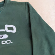 Vintage 90s Polo Jeans RL Embroidered Text Crewneck - L