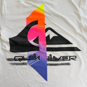 J- Vintage Quicksilver Logo & Text Graphic Made In USA Single Stitch Tee - M