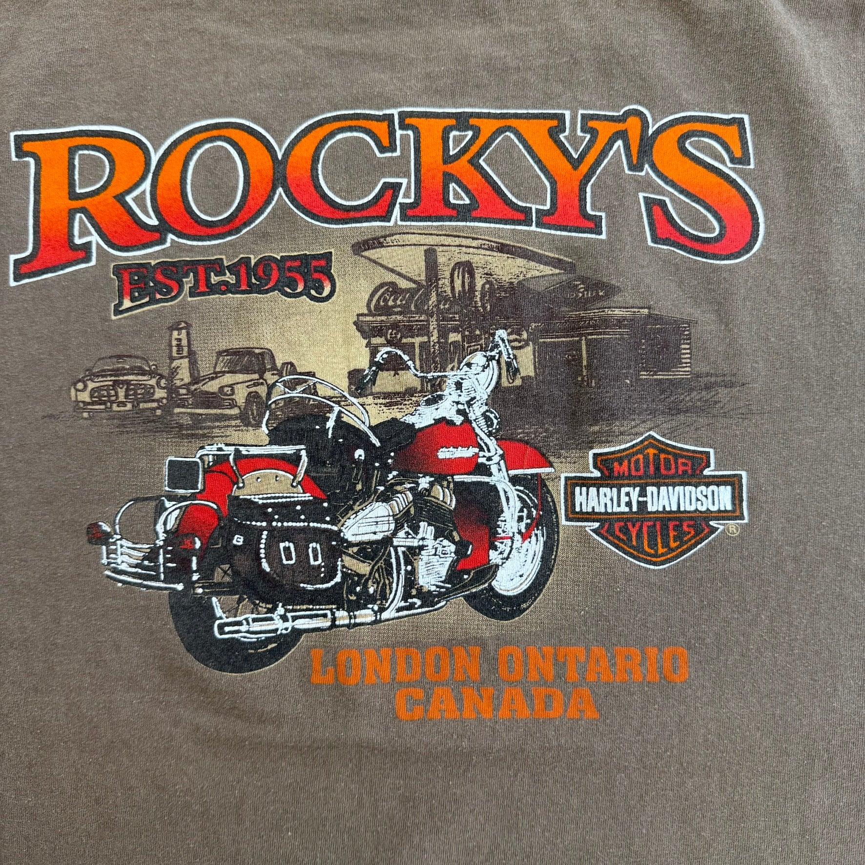 J- Vintage Harley Davidson London Ontario Canada Graphic Tee - XL