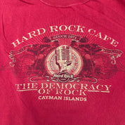 J- Vintage Hard Rock Cafe Cayman Island Text & Graphic Tee - XL
