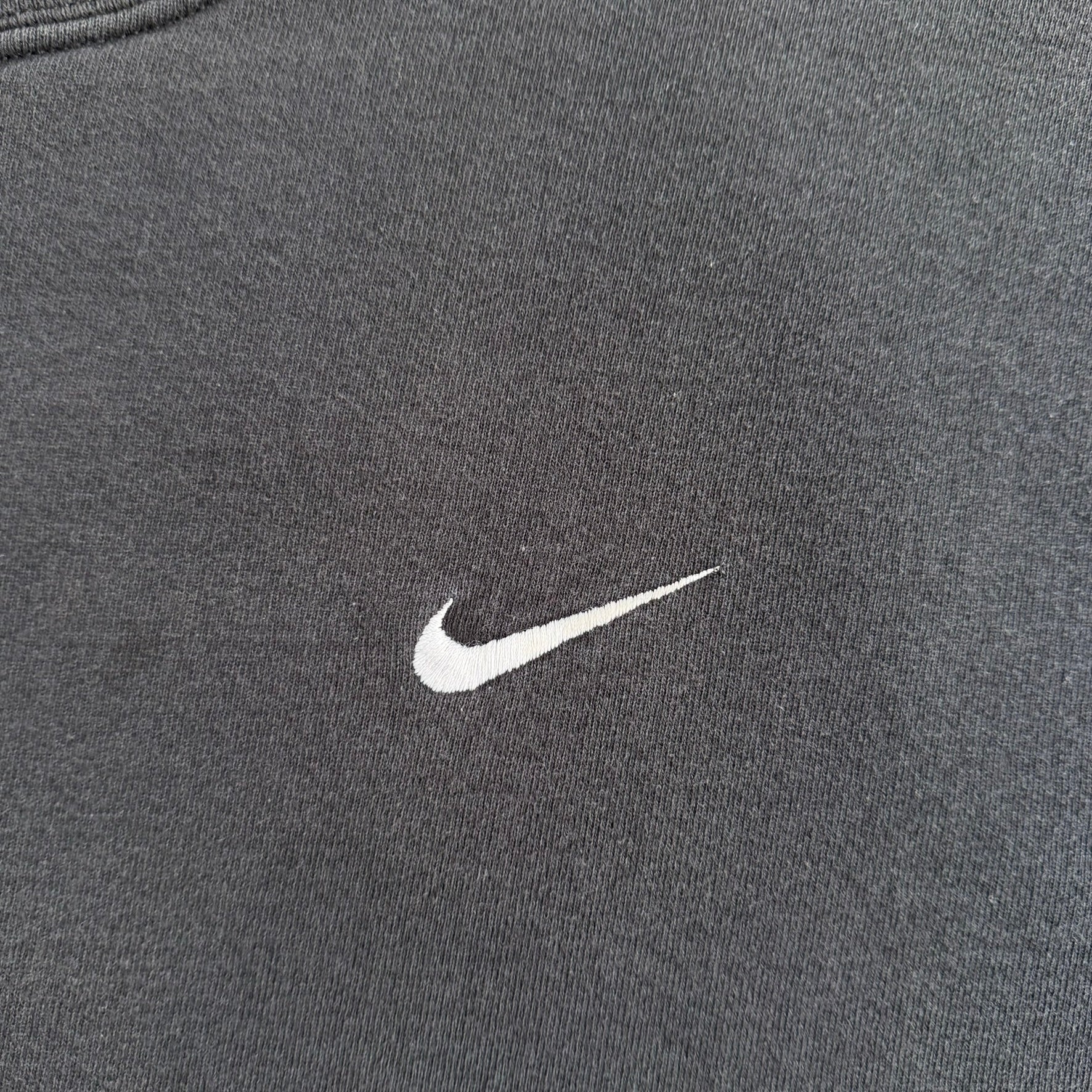 Vintage 90s Nike Embroidered Swoosh Black Crewneck - XL