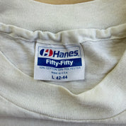J- Vintage '91 YMCA Alberta Fitness Retreat Graphic & Text Made In USA Single Stitch Tee - L