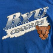 Vintage Brigham Young University Cougars Graphic Made In USA Crewneck - 2XL