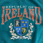 Vintage Republic Of Ireland Crest & Text Graphic Crewneck - L