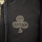 J- Vintage G Star Raw Cargo Line Black Zip Up Hoodie - M