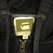 J- Vintage G Star Raw Cargo Line Black Zip Up Hoodie - M