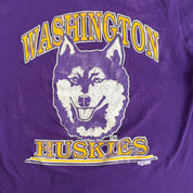 Vintage 90s University Of Washington Huskies Graphic Made In USA Single Stitch Tee - L