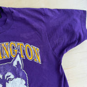 Vintage 90s University Of Washington Huskies Graphic Made In USA Single Stitch Tee - L