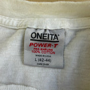 Vintage 90s Support Operation Desert Storm F-15 Eagle Fight Jet Made In USA Single Stitch Tee - L