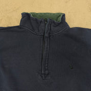 J- Vintage Nautica Navy Quarter Zip Crewneck - 2XL