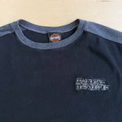 Vintage '03 Harley Davidson Woodstock Illinois Made In USA Thermal Long Sleeve Tee - 2XL