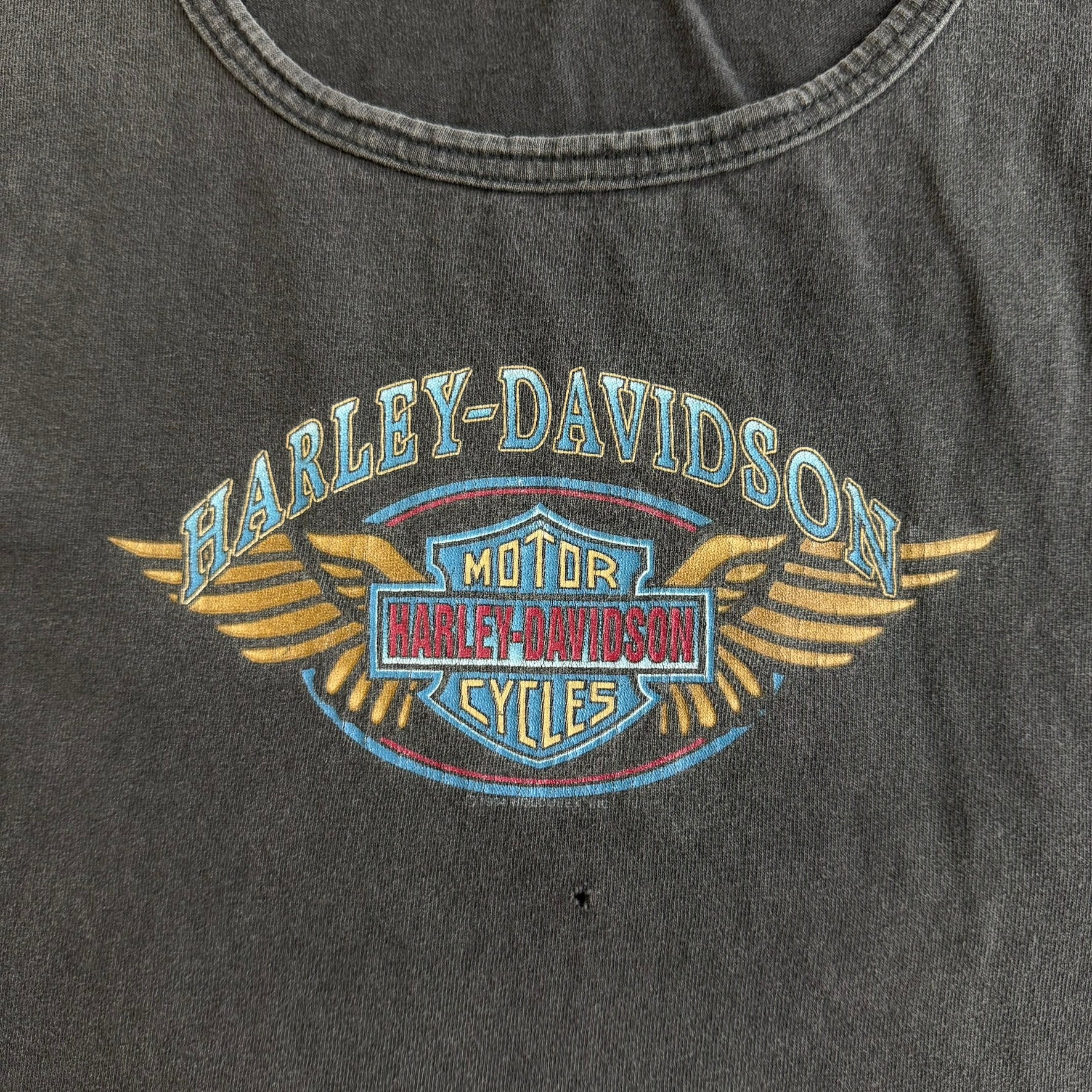 Vintage '95 Harley Davidson Annapolis Maryland Graphic Made In USA Tank Top - XL