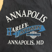 Vintage '95 Harley Davidson Annapolis Maryland Graphic Made In USA Tank Top - XL