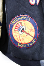 Load image into Gallery viewer, Z- Vintage Jeff Hamilton Yankees MLB Bronx Bombers Reversible Leather Varsity Jacket
