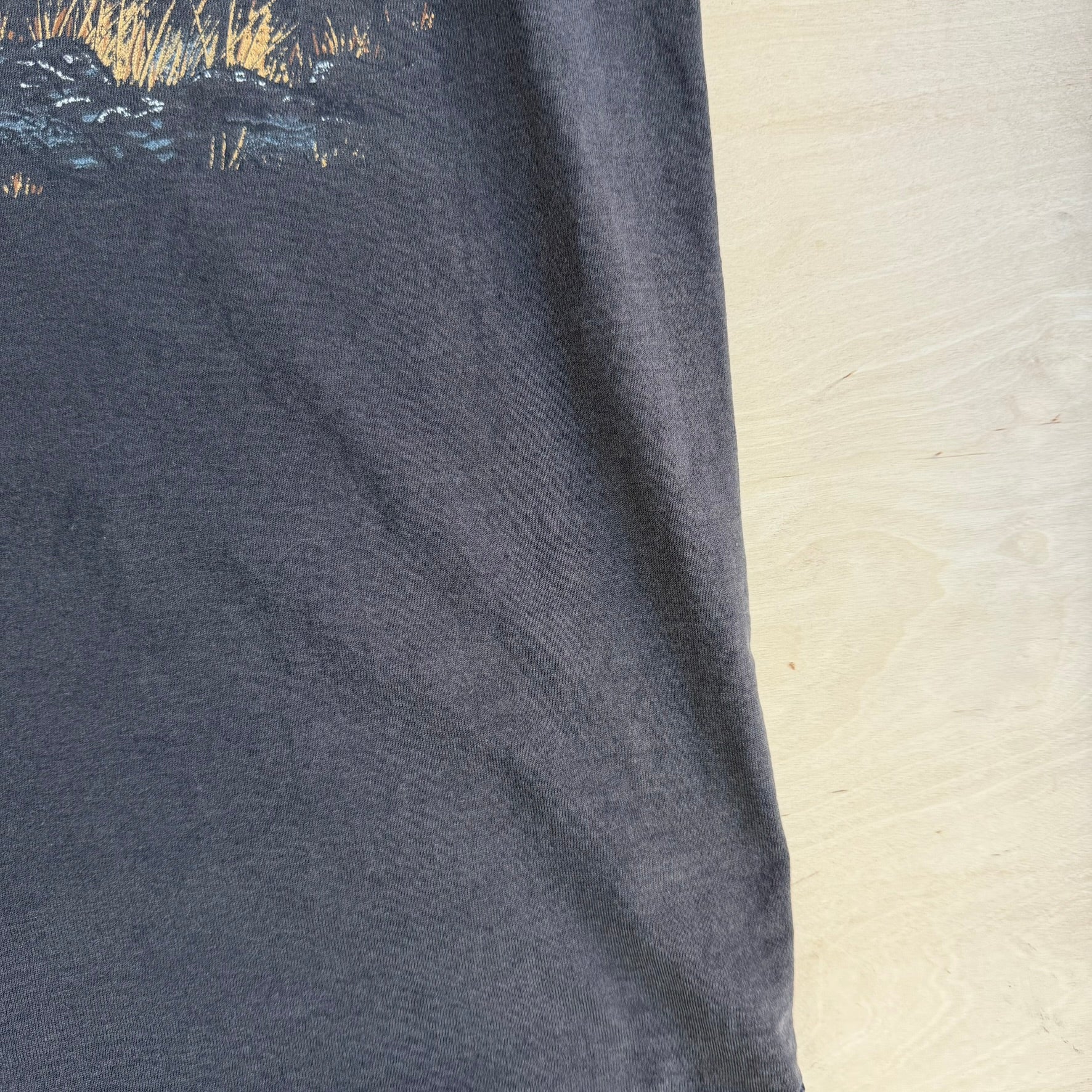 Vintage Wolves In Forest Graphic Animal Print Single Stitch Tee - XL