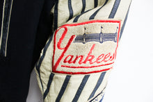 Load image into Gallery viewer, Z- Vintage Jeff Hamilton Yankees MLB Bronx Bombers Reversible Leather Varsity Jacket
