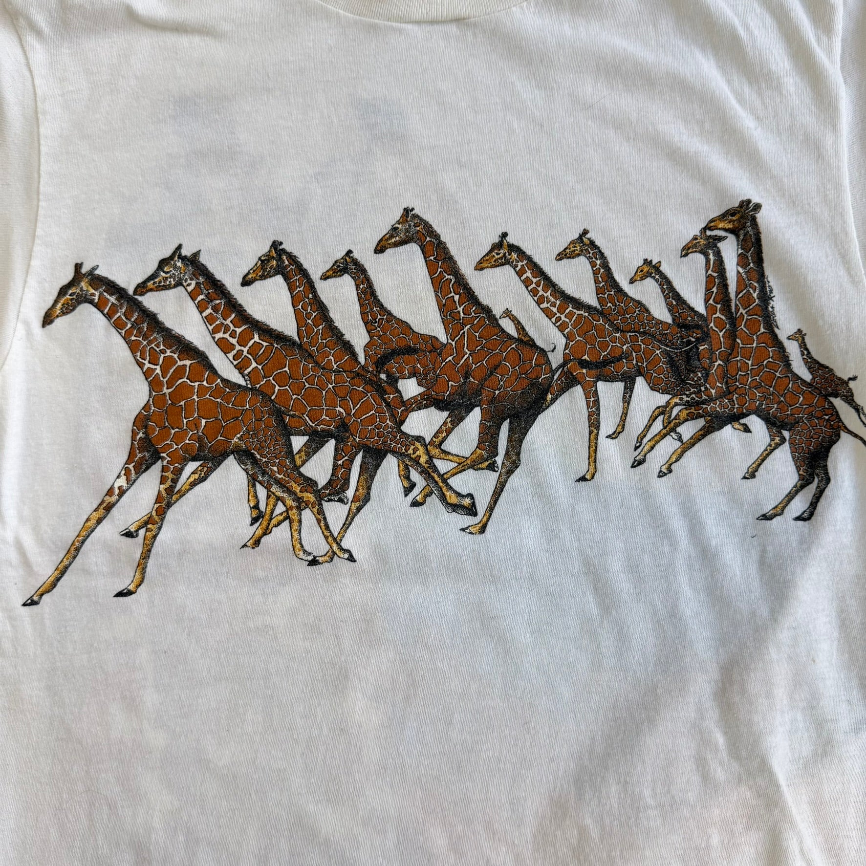 Vintage Giraffes Extinction Is Forever Graphic Made In Canada Single Stitch Tee - M