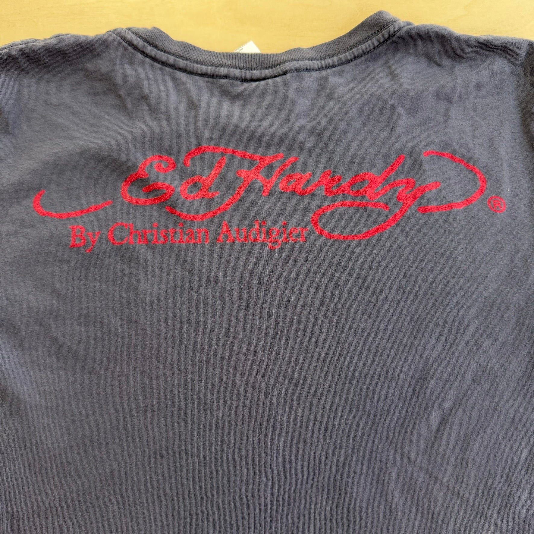 J- Vintage Ed Hardy Text Women's Tee - Women's XS