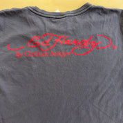 J- Vintage Ed Hardy Text Women's Tee - Women's XS