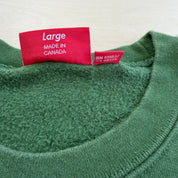 J- Supreme FW20 Small Box Logo Embroidered Green Crewneck - L