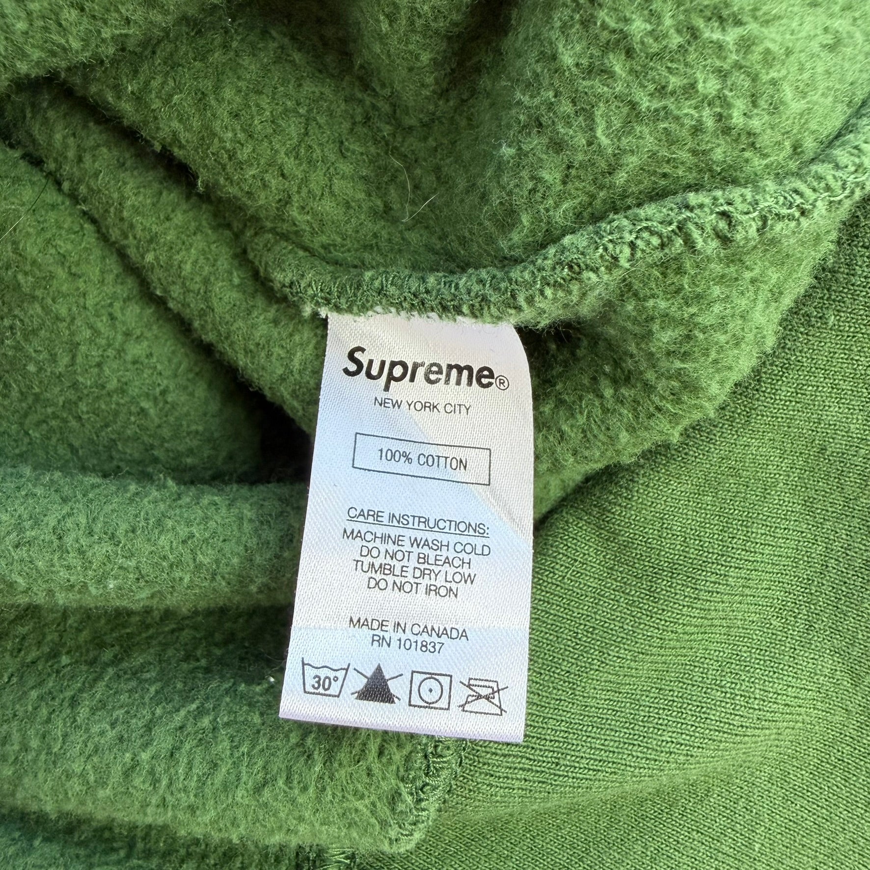 J- Supreme FW20 Small Box Logo Embroidered Green Crewneck - L
