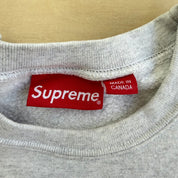 J- Supreme SS21 Small Box Logo Embroidered Grey Crewneck - M