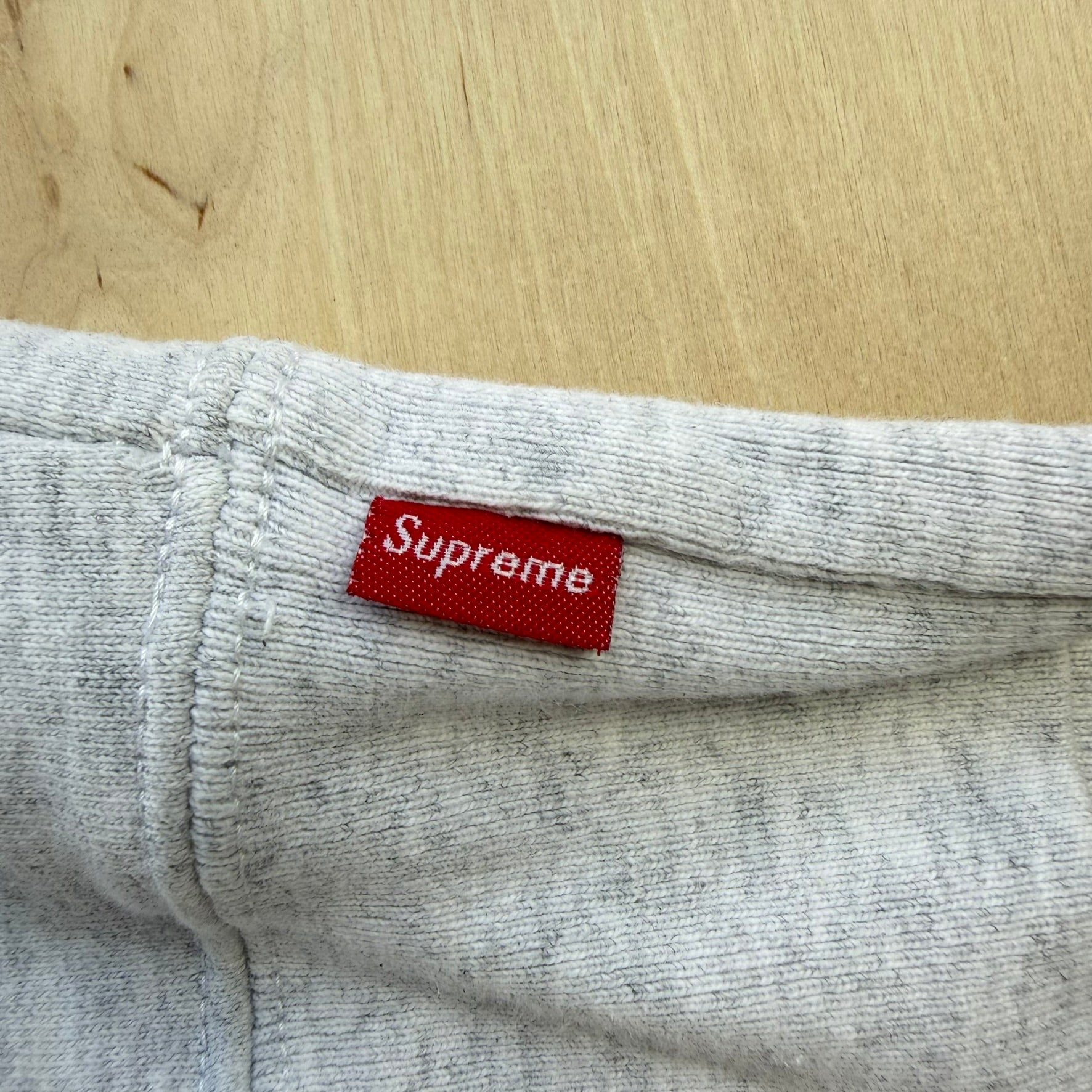 J- Supreme SS21 Small Box Logo Embroidered Grey Crewneck - M