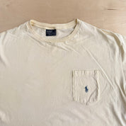 Vintage 90s Polo RL Embroidered Logo Made In USA Single Stitch Pocket Tee - L
