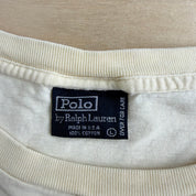 Vintage 90s Polo RL Embroidered Logo Made In USA Single Stitch Pocket Tee - L