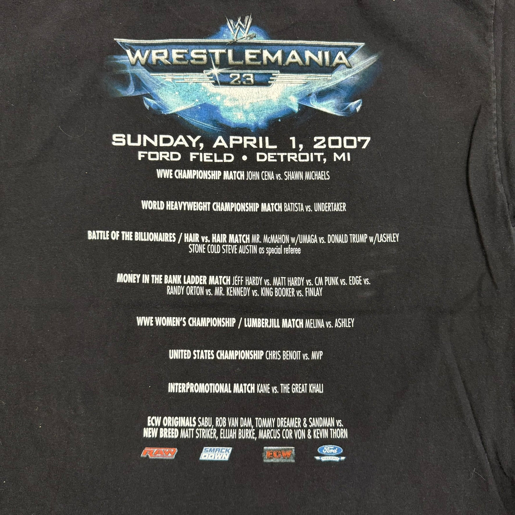 J- Vintage '07 WWE WrestleMania Picture Tee - L