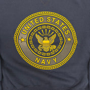 J- Vintage United State Navy Reflective Graphic Made In USA Crewneck - L