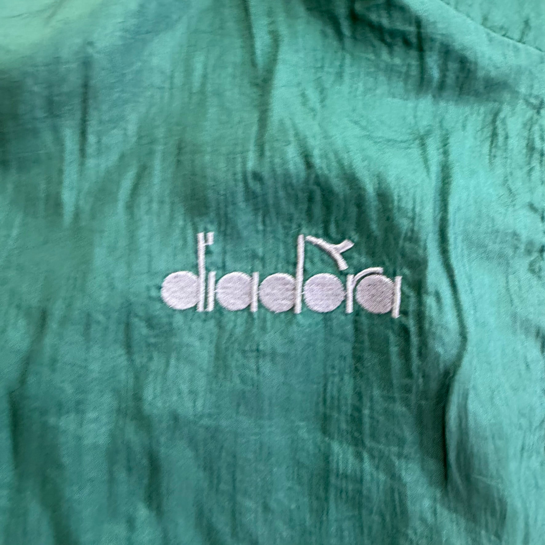 J- Vintage 90s Diodora Embroidered Logo Zip Up Lightweight Jacket - L