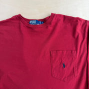 Vintage 90s Polo RL Embroidered Logo Made In Canada Single Stitch Long Sleeve Tee - S