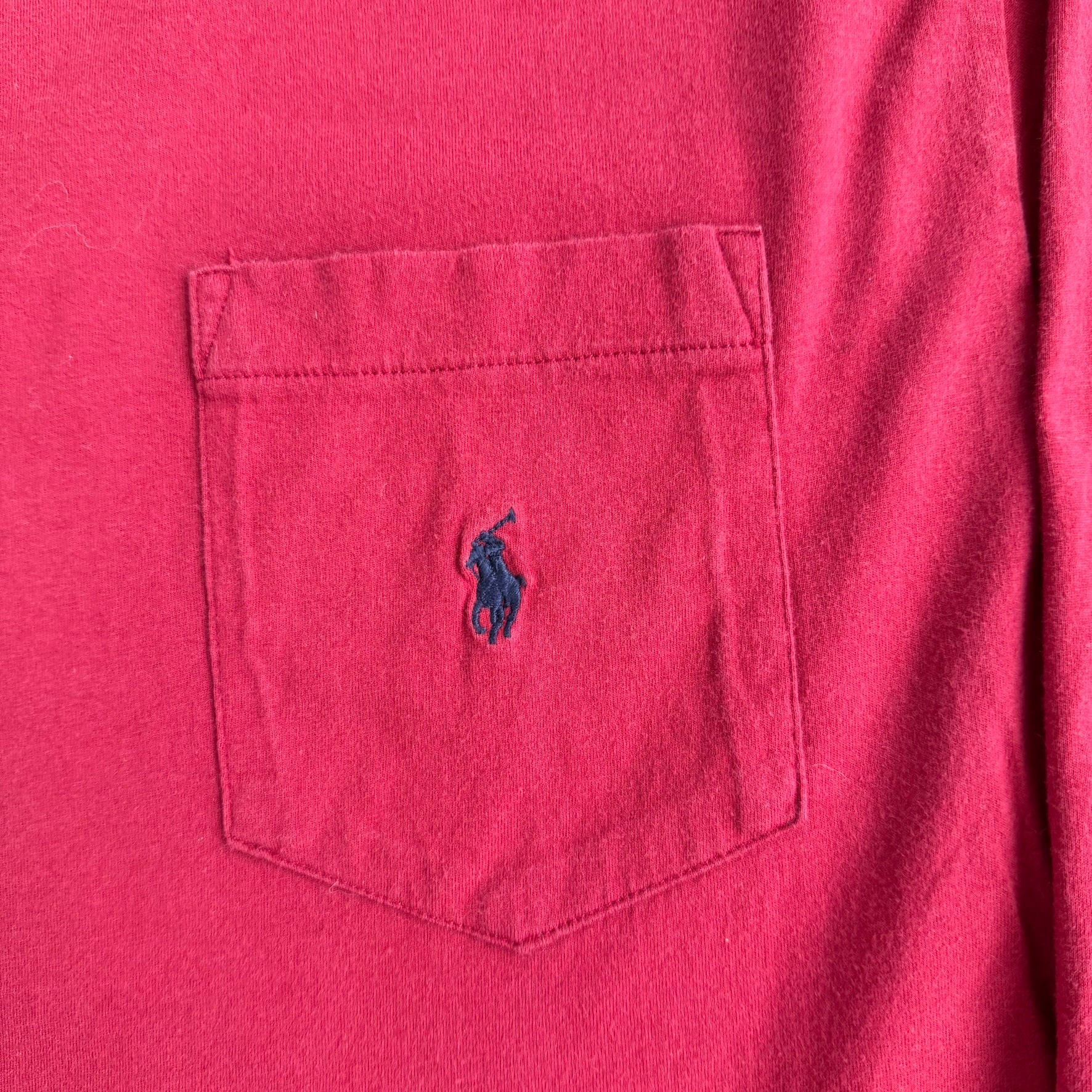 Vintage 90s Polo RL Embroidered Logo Made In Canada Single Stitch Long Sleeve Tee - S
