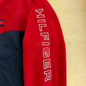 J- Vintage 90s Tommy Hilfiger Embroidered Logo Zip Up Lightweight Jacket - L