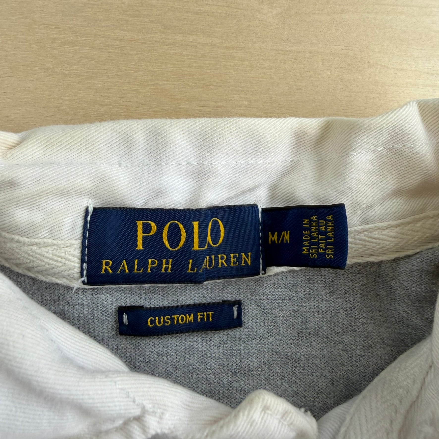 Vintage Polo RL Embroidered Chenille Text Rugby Shirt - M