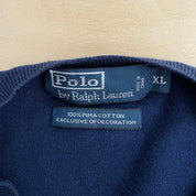 Vintage 90s Polo RL Embroidered Logo Knit Sweater Vest - XL